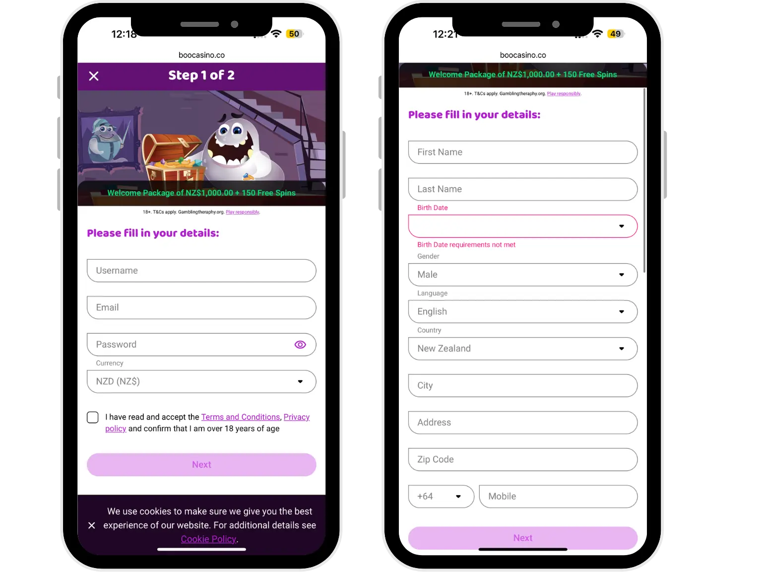 First time visiting Boo Casino? Here is a simple guide to getting registered